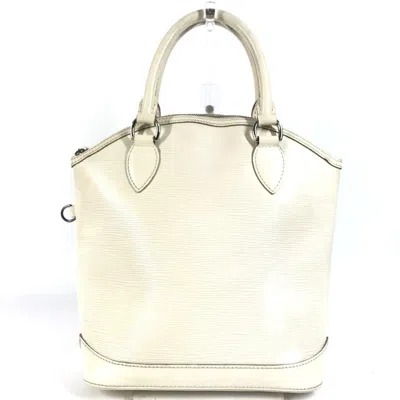 Pre-owned Louis Vuitton Epi Lv Off White Epi Leather Handbag Tote Bag ()