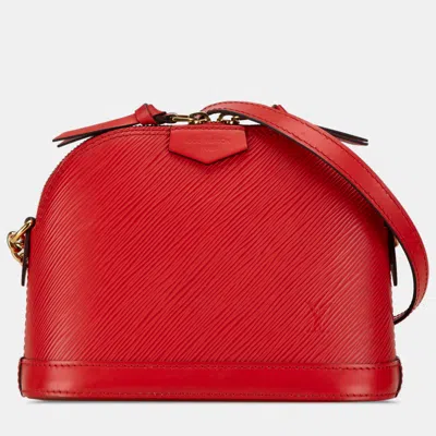 Pre-owned Louis Vuitton Epi Mini Alma In Red