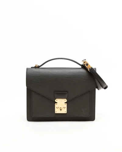 Pre-owned Louis Vuitton Epi Monceau 28 Bag In Black