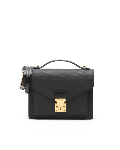 Pre-owned Louis Vuitton Epi Monceau Bag In Black