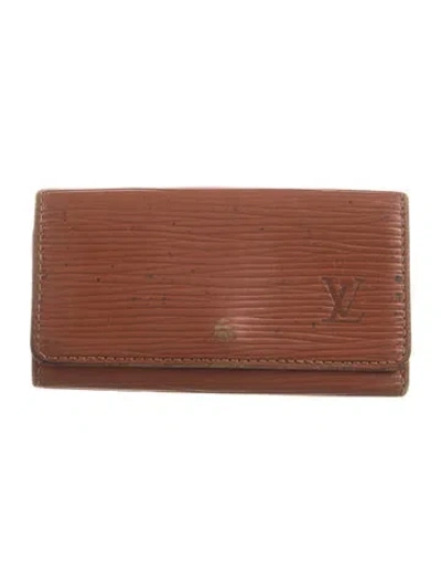 Pre-owned Louis Vuitton Epi Multicles 4 Key Holder In Brown