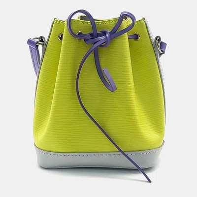 Pre-owned Louis Vuitton Epi Nano Noe Handbag In Green