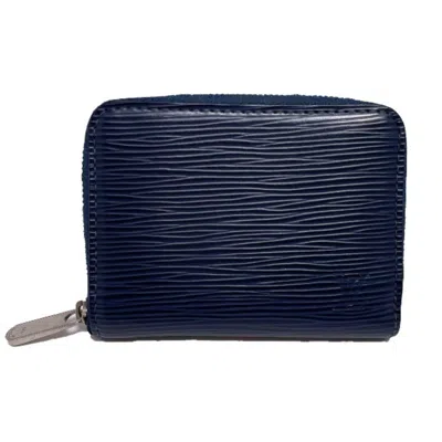 Pre-owned Louis Vuitton Epi Navy Epi Leather Coin Purse/coin Case ()