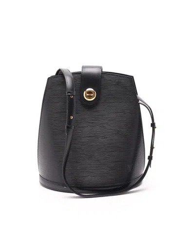 Pre-owned Louis Vuitton Epi Noir Cluny Shoulder Bag In Black