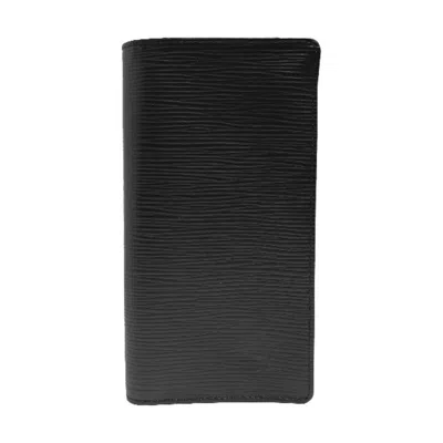 Pre-owned Louis Vuitton Epi Noir Epi Leather Long Wallet (bi-fold) ()