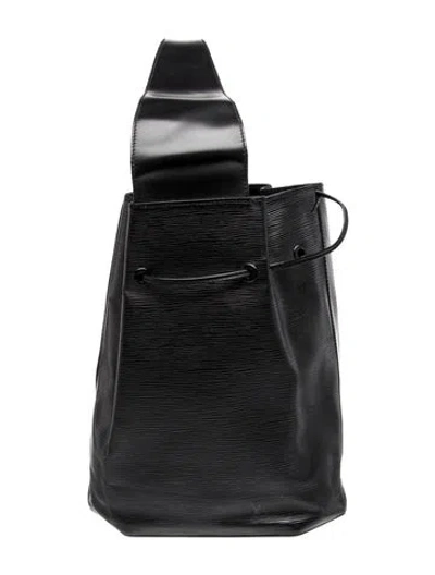 Pre-owned Louis Vuitton Epi Noir Sac A Dos Sling Bag Backpack In Black