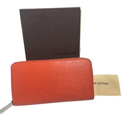Pre-owned Louis Vuitton Epi Orange Epi Leather Long Wallet (bi-fold) ()