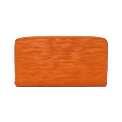 Pre-owned Louis Vuitton Epi Orange Leather Long Wallet (bi-fold) ()