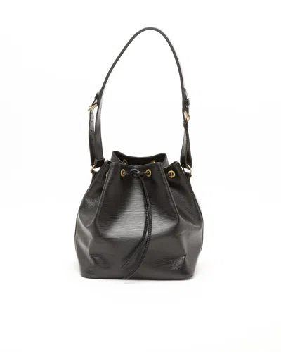 Pre-owned Louis Vuitton Epi Petit Noé Bag In Black