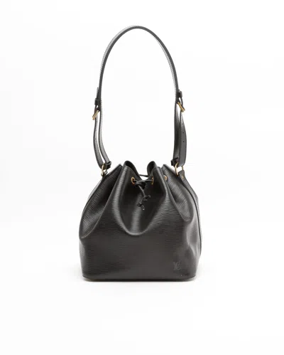 Pre-owned Louis Vuitton Epi Petit Noé Bag In Black