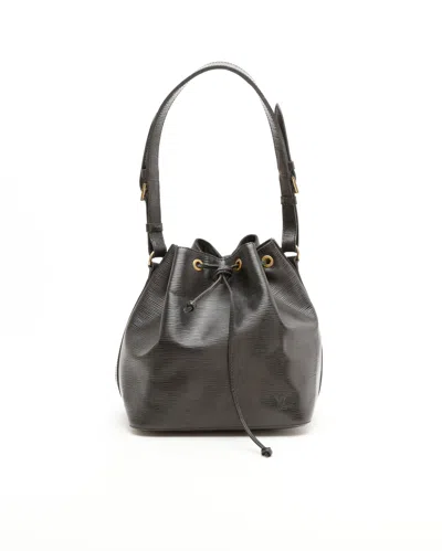 Pre-owned Louis Vuitton Epi Petit Noé Bag In Black