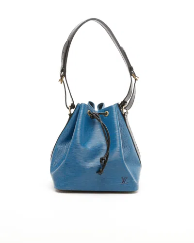 Pre-owned Louis Vuitton Epi Petit Noé Bag In Blue