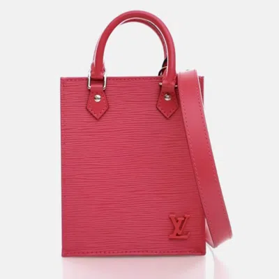 Pre-owned Louis Vuitton Epi Petit Sac Plat In Pink