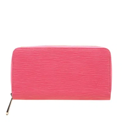 Pre-owned Louis Vuitton Epi Pink Leather Long Bill Wallet (bi-fold) ()