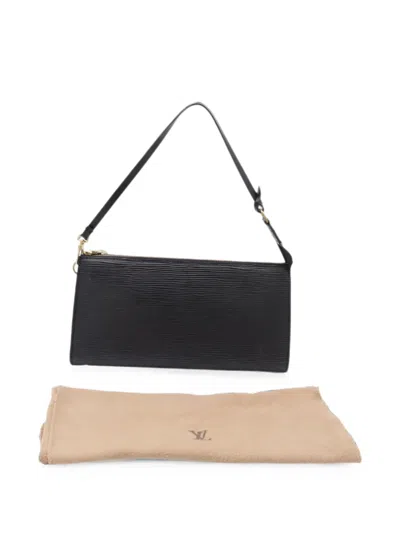 Pre-owned Louis Vuitton Epi Pochette Accessories Handbag In Black