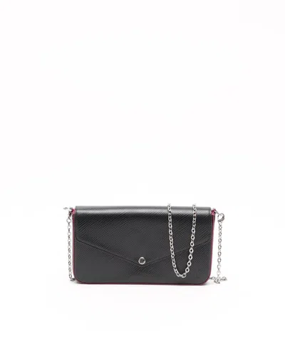 Pre-owned Louis Vuitton Epi Pochette Félicie Bag In Black