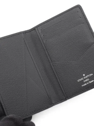 Pre-owned Louis Vuitton Epi Pocket Organiser Card Case In Black
