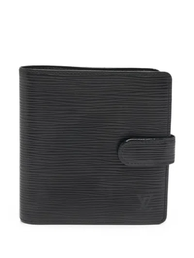 Pre-owned Louis Vuitton Epi Porte Billets Wallet In Black