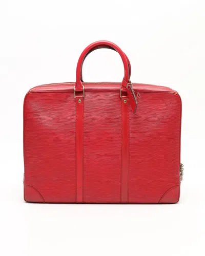 Pre-owned Louis Vuitton Epi Porte Document Voyage Business Bag