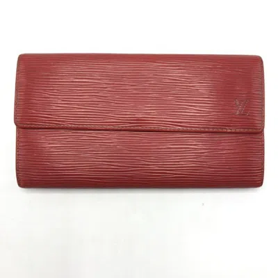 Pre-owned Louis Vuitton Epi Red Color Epi Leather Long Wallet (bi-fold) ()