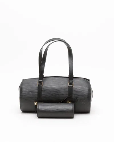 Pre-owned Louis Vuitton Epi Soufflot Bag In Black