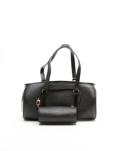Pre-owned Louis Vuitton Epi Soufflot Bag In Black