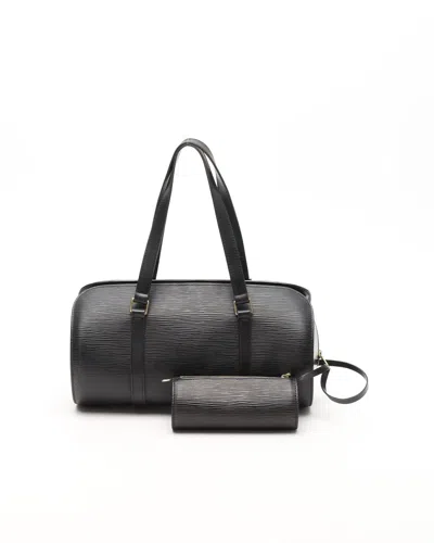 Pre-owned Louis Vuitton Epi Soufflot Bag In Black