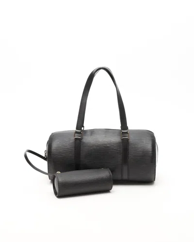 Pre-owned Louis Vuitton Epi Soufflot Bag In Black