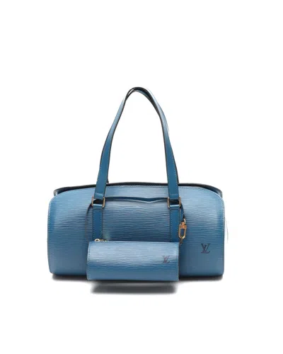 Pre-owned Louis Vuitton Epi Soufflot Bag In Blue
