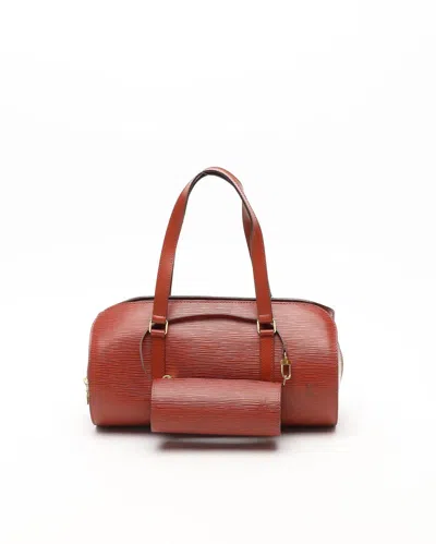 Pre-owned Louis Vuitton Epi Soufflot Bag In Brown