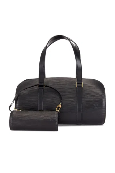 Pre-owned Louis Vuitton Epi Soufflot Handbag & Mini Set In Black
