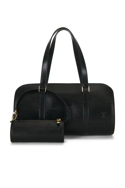 Pre-owned Louis Vuitton Epi Soufflot Handbag In Black