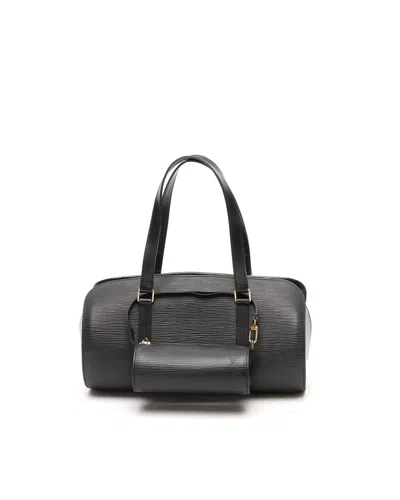 Pre-owned Louis Vuitton Epi Soufflot Pouch In Black
