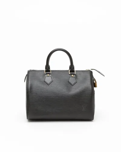 Pre-owned Louis Vuitton Epi Speedy 25 Bag In Black