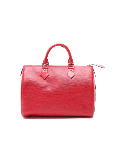 Pre-owned Louis Vuitton Epi Speedy 30 Handbag In Red
