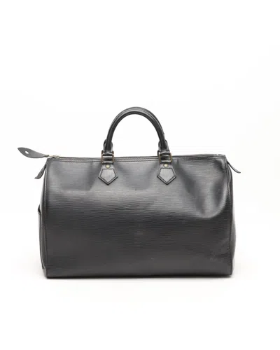 Pre-owned Louis Vuitton Epi Speedy 35 Bag In Black