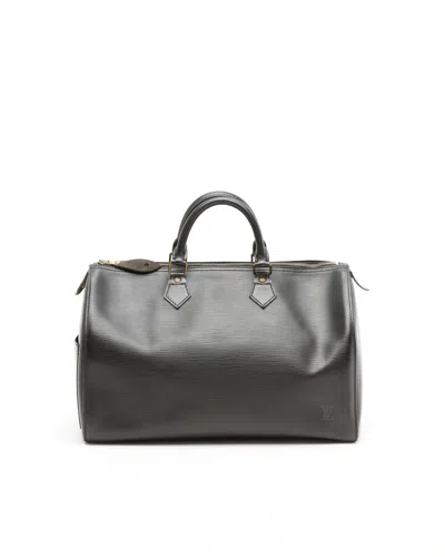 Pre-owned Louis Vuitton Epi Speedy 35 Bag In Black