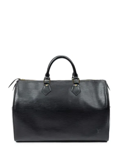 Louis Vuitton Epi Speedy 35 Travel Bag In Black