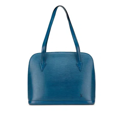 Pre-owned Louis Vuitton Epi Toledo Blue Leather Shoulder Bag Tote Bag ()