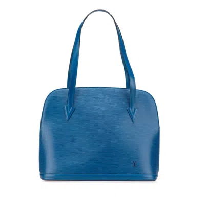 Pre-owned Louis Vuitton Epi Toledo Blue Leather Shoulder Bag Tote Bag ()