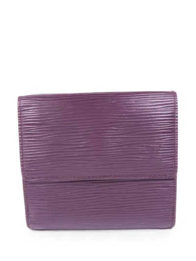 Pre-owned Louis Vuitton Epi~leather Wallet In Purple