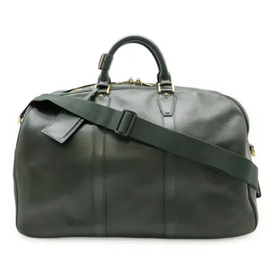 Pre-owned Louis Vuitton Episea Green Taiga Leather Boston Bag Shoulder Bag ()