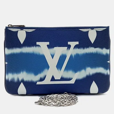 Pre-owned Louis Vuitton Escalope Porte-double Handbag In Blue