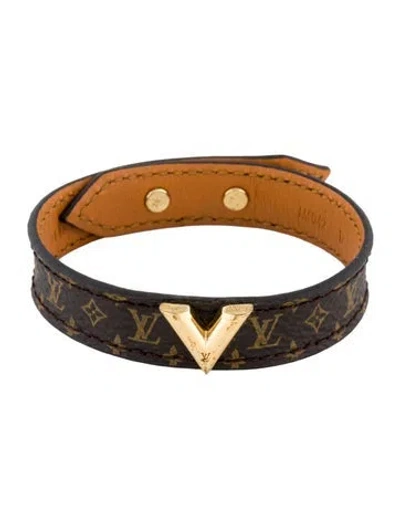 Pre-owned Louis Vuitton Essential V Bracelet In Brown