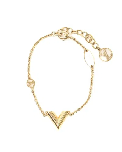 Pre-owned Louis Vuitton Essential V Bracelet In Gold
