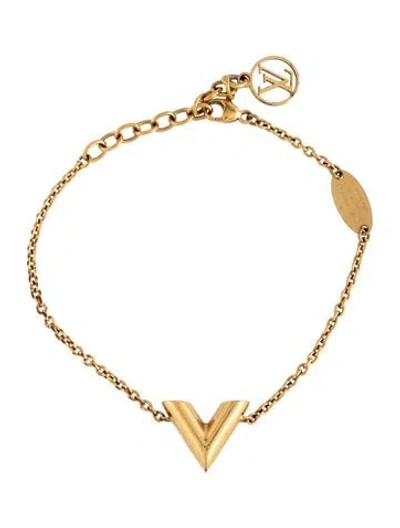 Pre-owned Louis Vuitton Essential V Charm Bracelet, 7.5" In Multicolor