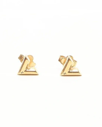 Pre-owned Louis Vuitton Essential V Earrings In Yellow