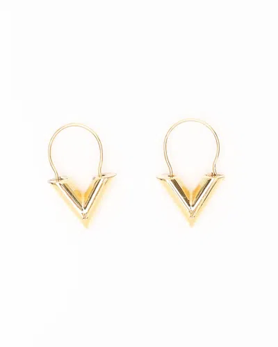 Pre-owned Louis Vuitton Essential V Hoop Earrings