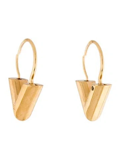 Pre-owned Louis Vuitton Essential V Hoop Earrings In Multi