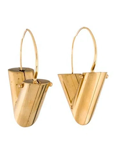 Pre-owned Louis Vuitton Essential V Large Hoop Earrings In Multi